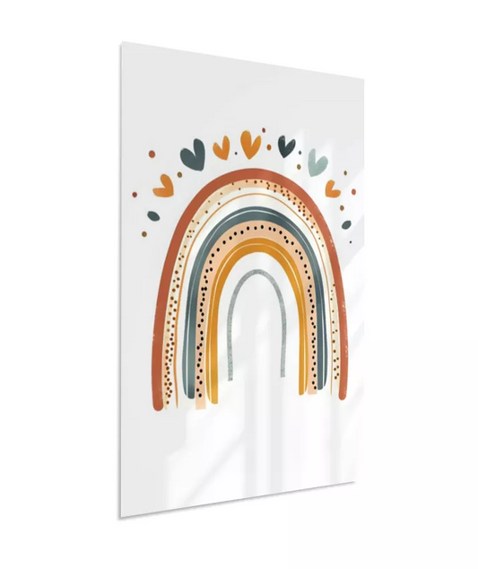Arco-íris Colorido com Corações