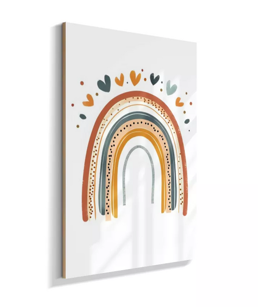 Arco-íris Colorido com Corações