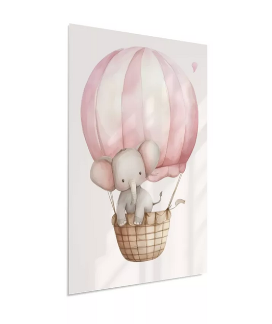 Elefante no Balão Rosa