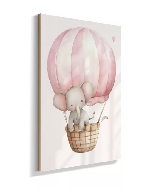 Elefante no Balão Rosa