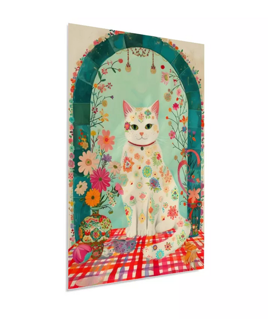 Gato e Flores